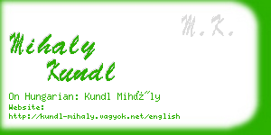 mihaly kundl business card